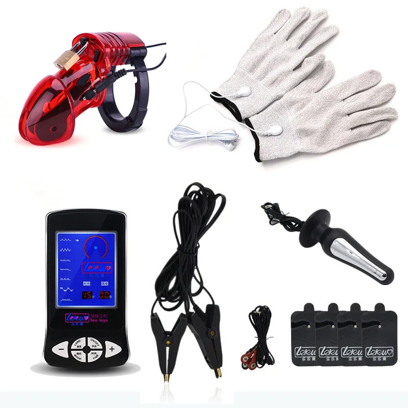 CB6000 клетка верности электро шоковые перчатки искусственная Анальная пробка