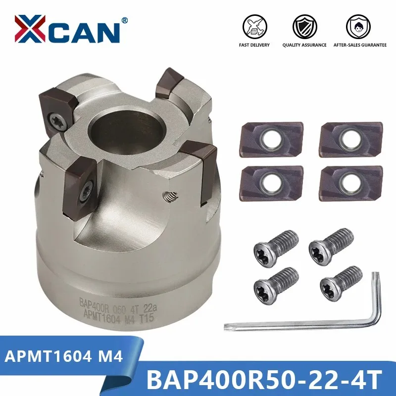 XCAN BAP400R50 22 4T токарный резак с карбидной вставкой APMT 1604 PDER H2 обрабатывающая