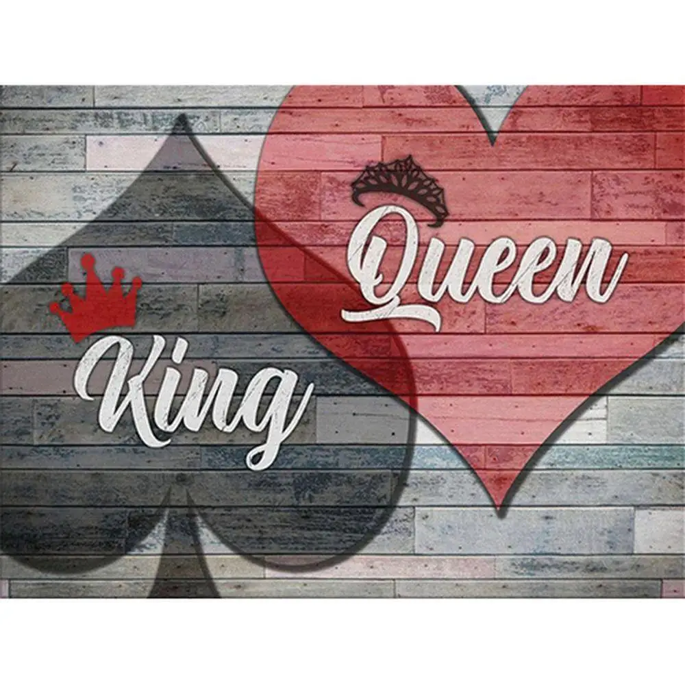 

Diamond Picture Embroidery Home Decor King Queen Painting Red Love Full Round Drill Cute Cross Stitch Gift Handmade Wall Sticker