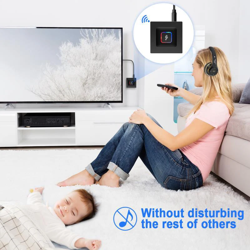 2 in 1 Wireless Bluetooth Transmitter Receiver AUX Music Car MP3 Radio Home Stereo Speakers Handsfree | Электроника