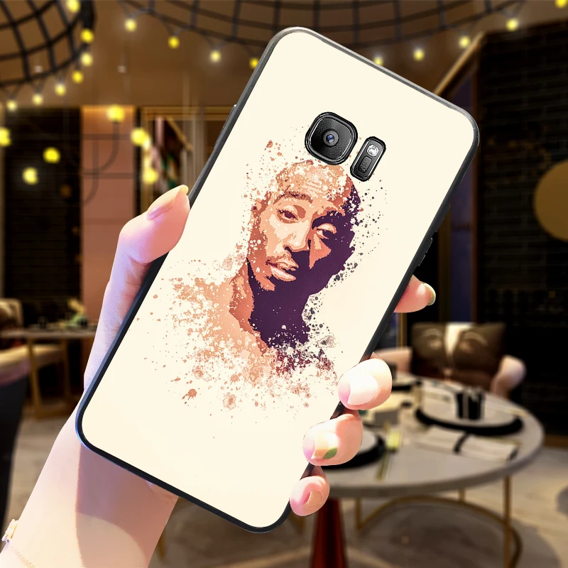 Чехлы для samsung S8 S9 S10 плюс Тупак NOTE 8 9 M10 M20 M30 S6 S7 Edge чехол телефона
