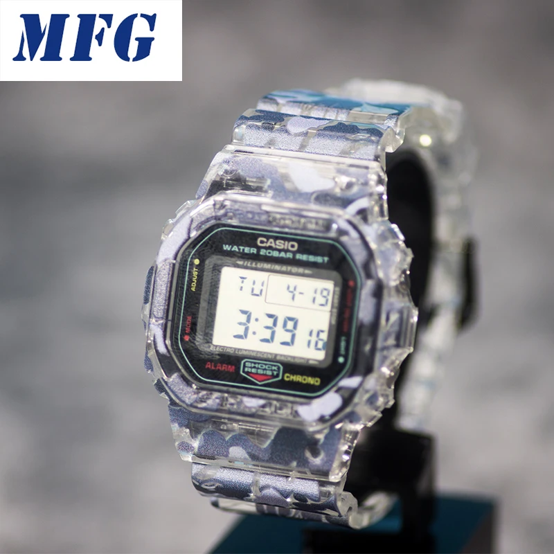 Камуфляжный ремешок для часов полимерный ободок DW5600 серии 5610 DW/GW5000 браслет с