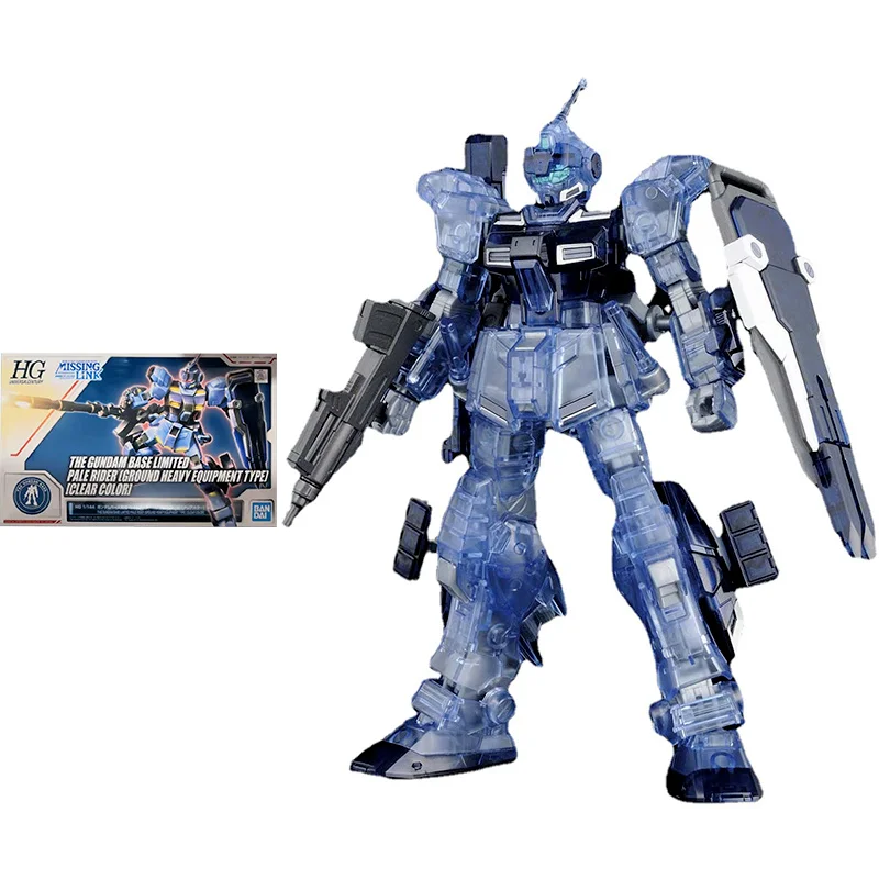 

Bandai Gundam Model Kit Anime Figure HG Pale Rider Ground Heavy Equipment Clear Color Gunpla Action Toy Figure Toys for Children
