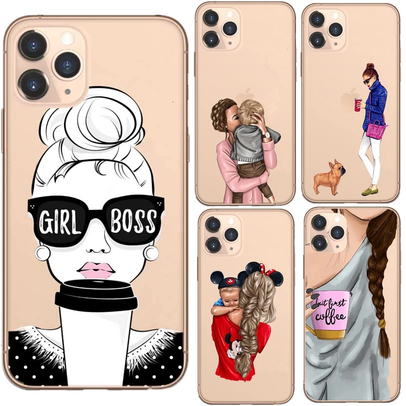 Мягкий чехол coffee Girl boss для iPhone 11 Pro MAX 5,8 6,1 6,5 дюймов, Силиконовый Модный женский чехол для iPhone X 6 6S 7 8 Plus XR XS MAX