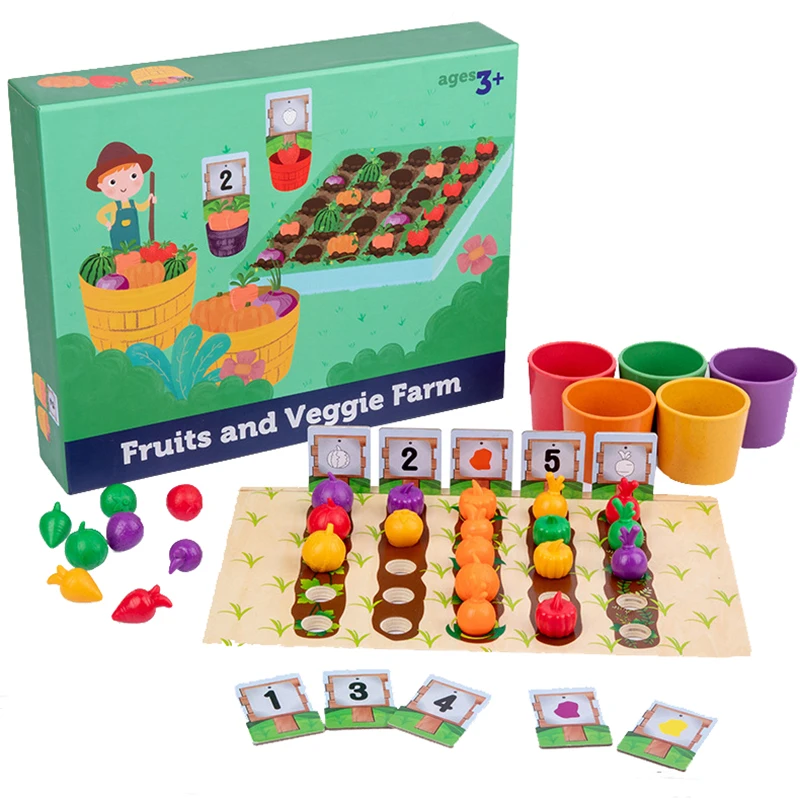 

Children's Farm Fruits and Vegetables Planting Color Cognitive Classification Early Education Enlightenment Educational Toy