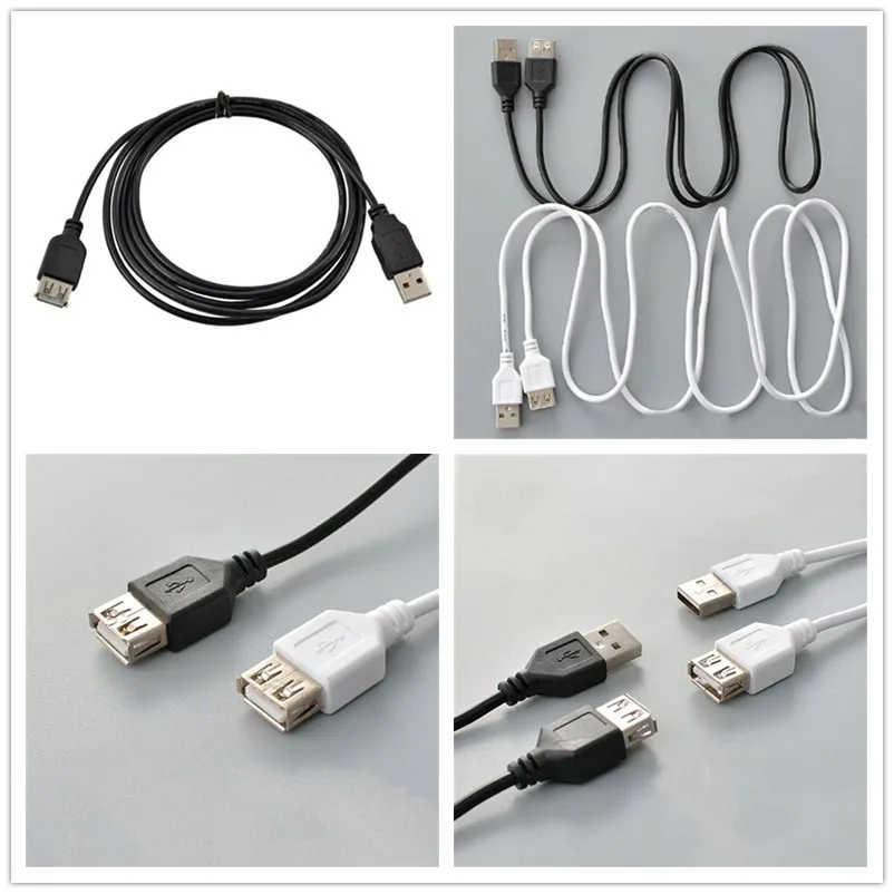 Горячая Распродажа черный USB 2 0 A к мужскому женскому удлинительному кабелю
