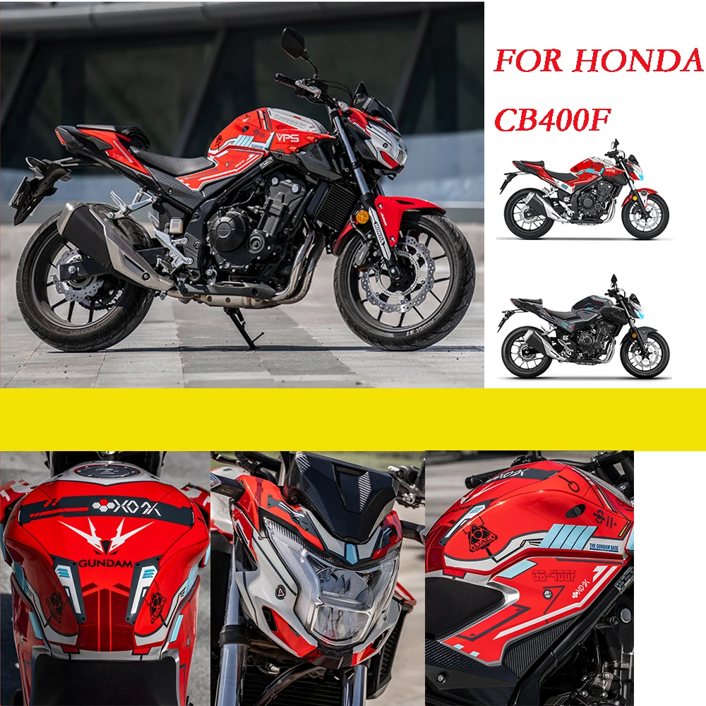 

Полный графический набор, фотонаклейки под заказ, наклейки на уличный велосипед для Honda CB400F CB 400F, мотоциклетные наклейки