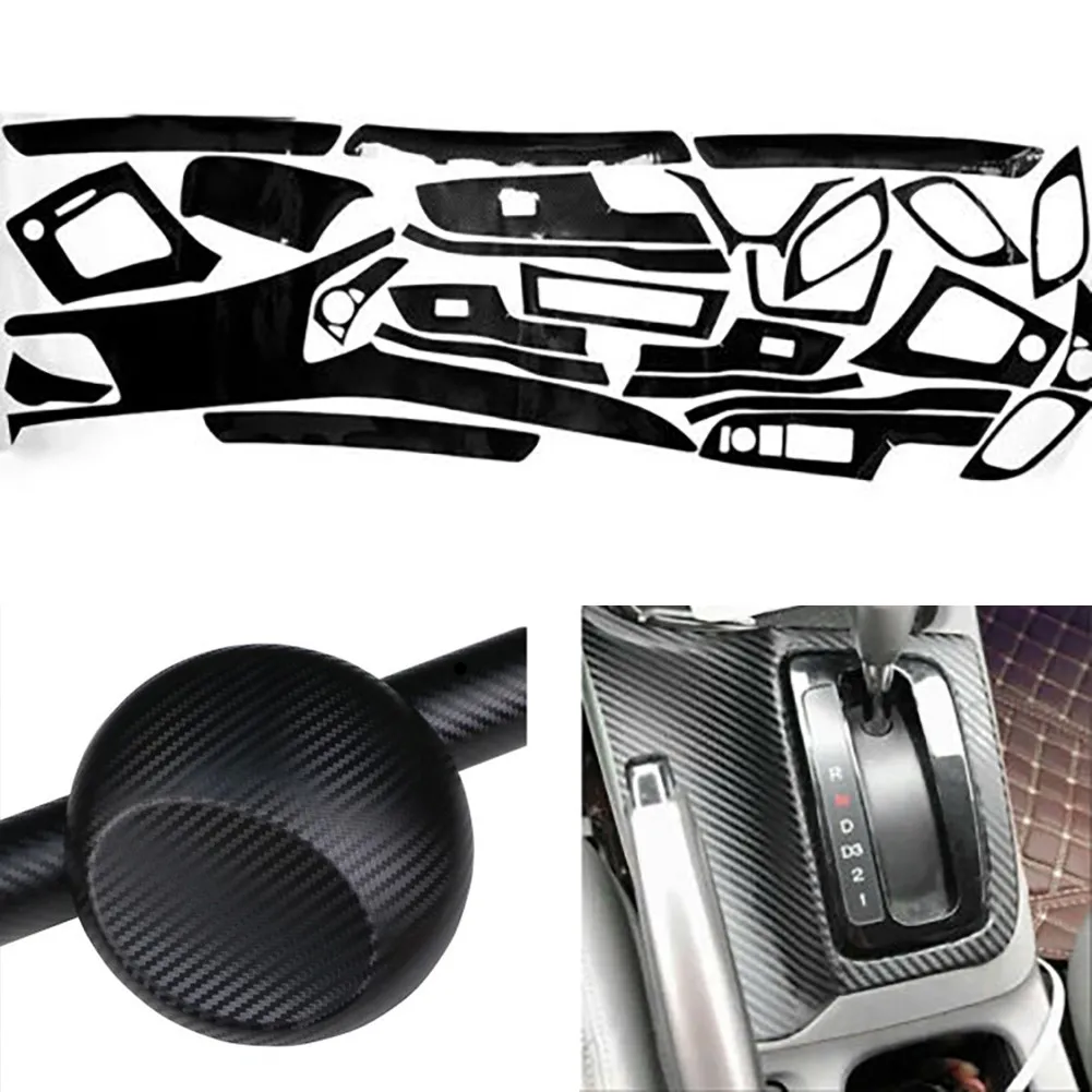 

1 Set Interior Wrap Trim Accessories Carbon Fiber Dash Kit High Quality
