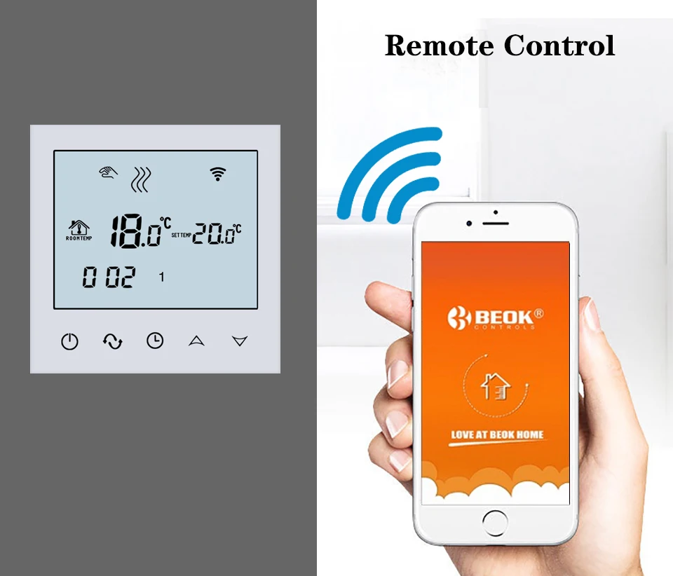 Beok wifi термостат для электрического нагрева, управляемый IOS и Android смартфон программируемый wifi контроллер температуры