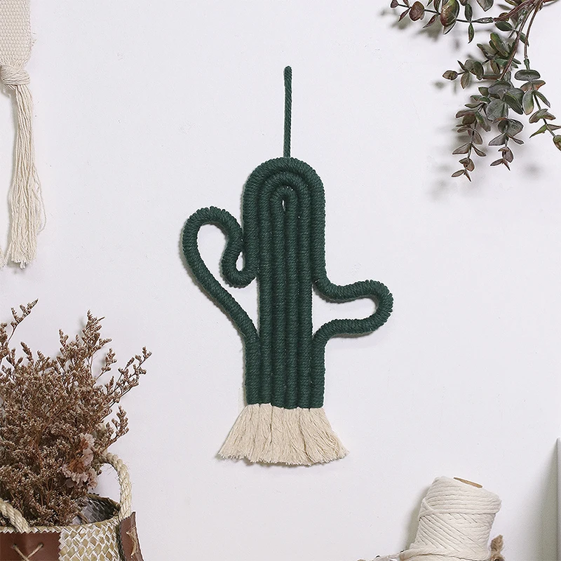 

Cactus Hanging Decorations Handmade Macrame Weaving Plants Girls Boys Kids Room Decoration Home Nursery Party Holiday Wall Decor