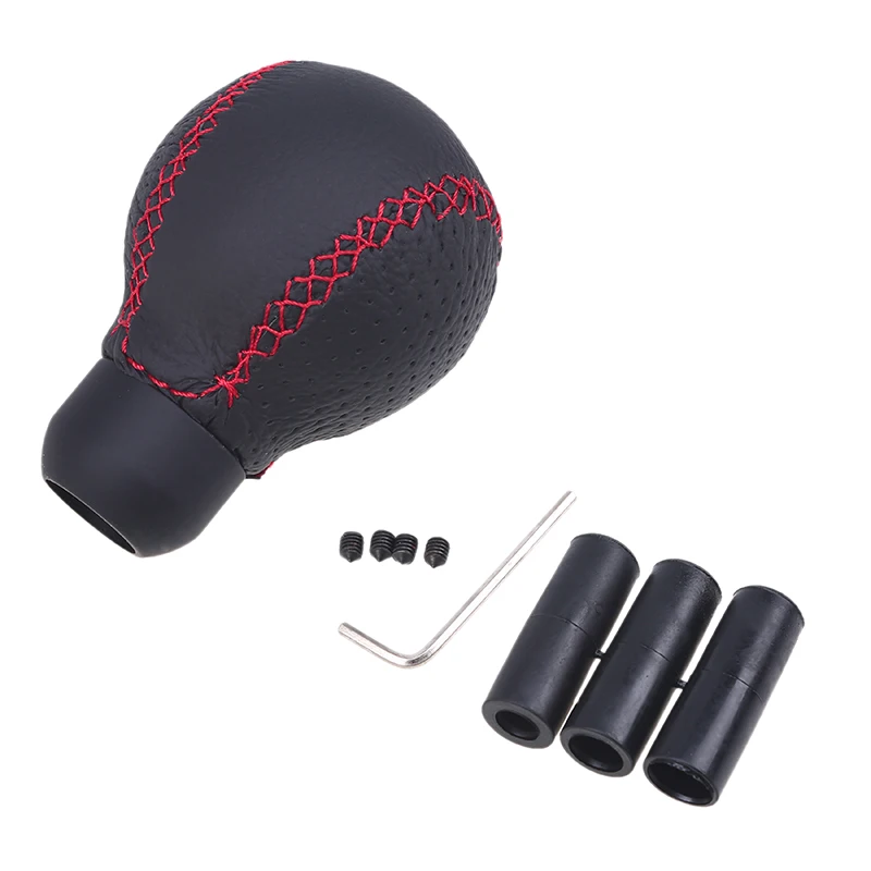 Posbay кожаная красная прошитая ручка переключения рулевого механизма автомобиля