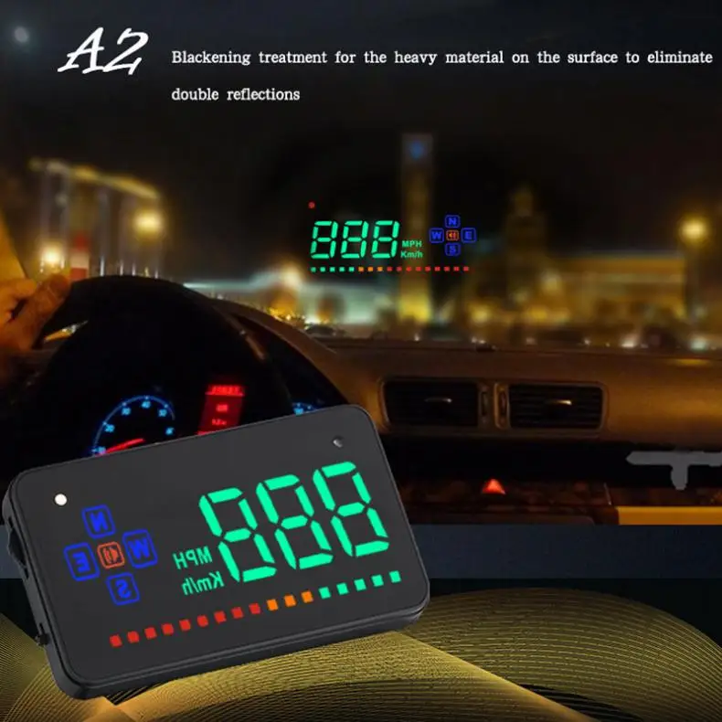 Universal A2 3.5 Inch HD Intelligent Car Hud Head Up Display with Color Screen for Automobile | Автомобили и мотоциклы