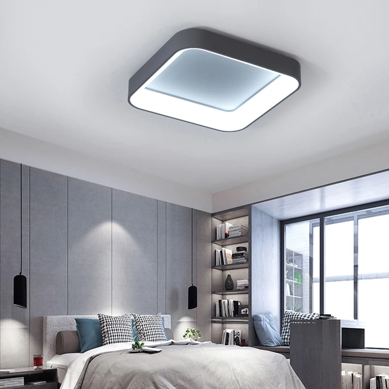 Lámpara de araña led con acabado gris/blanco, moderna, para sala de estar, dormitorio, sala de estudio, elegante candelabro de 110V y 220V