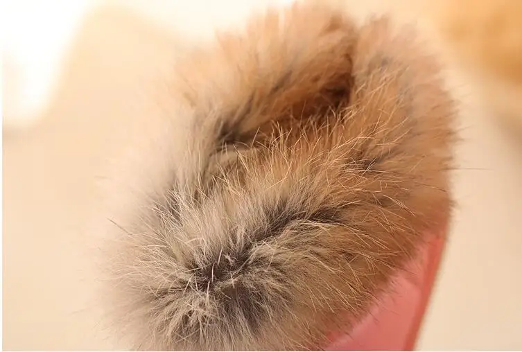 Children Casual Boots Rabbit Fur New Winter Boots Boys Girls Shoes Fashion Leather Soft Warm Snow Boots EU 21-30