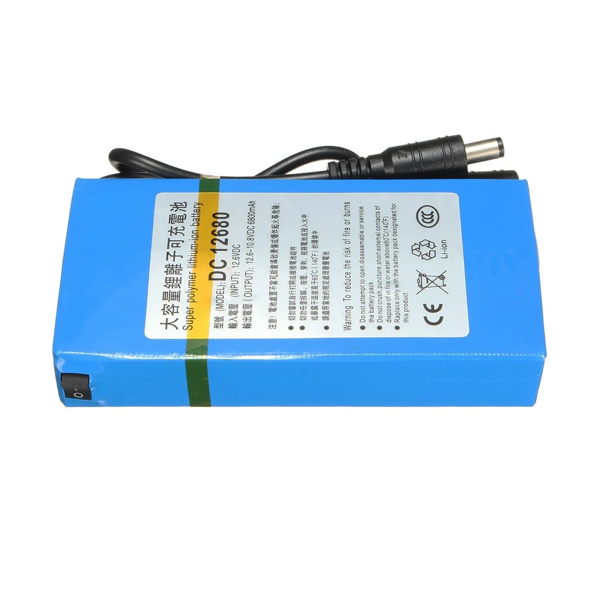 12680 Supers power DC 12V Портативный 6800mAh литий-ионная аккумуляторная батарея для CCTV