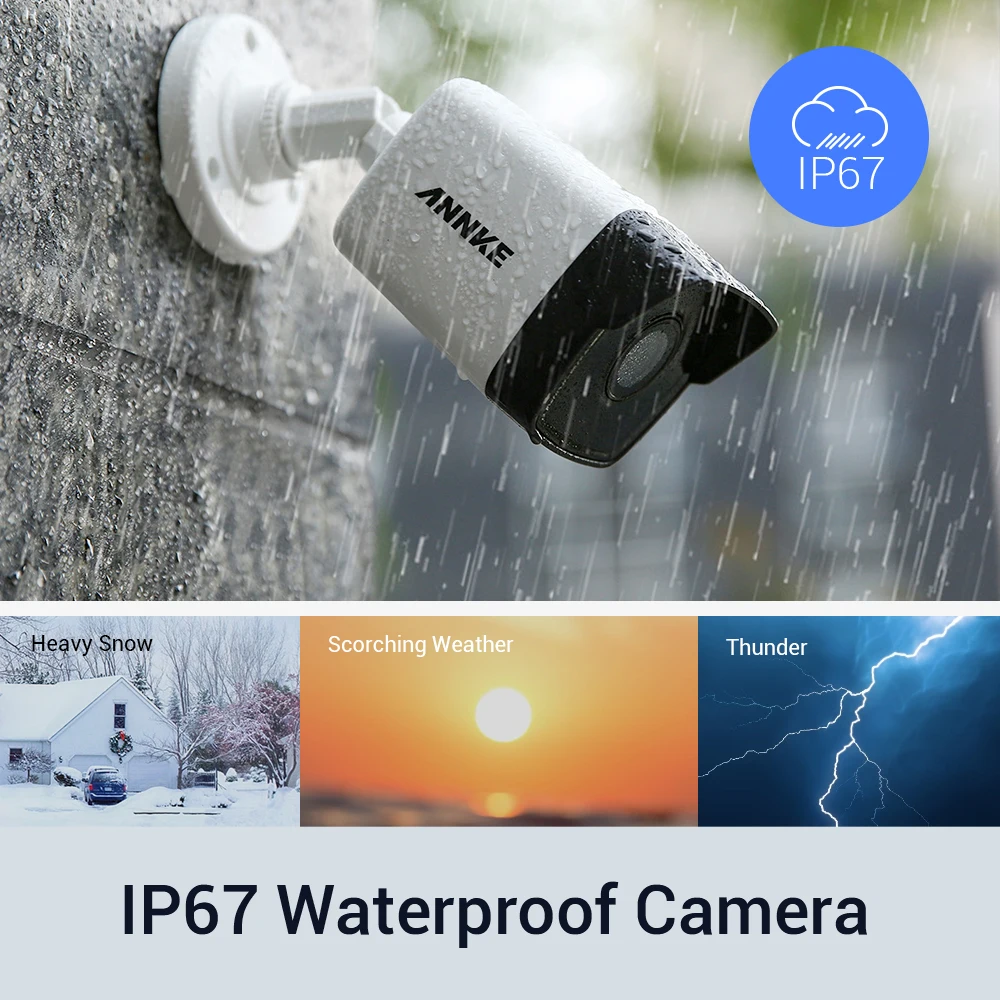 

ANNKE 8CH Ultra HD 2MP POE Network Video Security System 6MP H.265 NVR With 8X 2MP 30m Night Vision Weatherproof IP CCTV Cameras