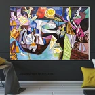 Постеры и принты с изображением Пикассо, ночная рыбалка в антисби, Абстрактная Картина на холсте, настенная живопись, Декор для дома