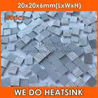 50 шт., алюминиевые светодиодные радиаторы 20x20x6 мм