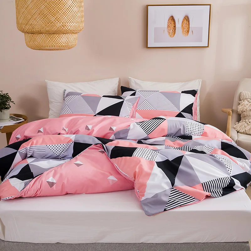 Комплект постельного белья из 2/3 предметов с двухсторонним принтом | Дом и сад