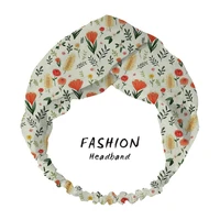 fashion women summer bohemian hair bands floral print headbands vintage cross turban bandage bandanas hairbands hair accessories