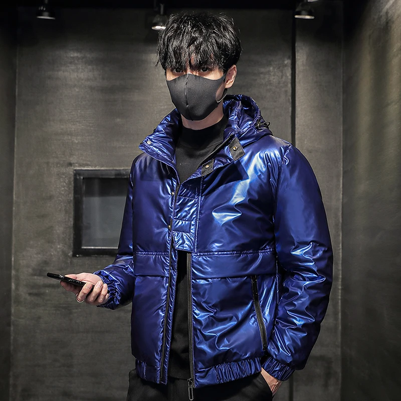 Down Jackets  Winter Casual Thick Warm Jacket Men Autumn New Outwear Windproof Hat Hooded Couples dresswdq868