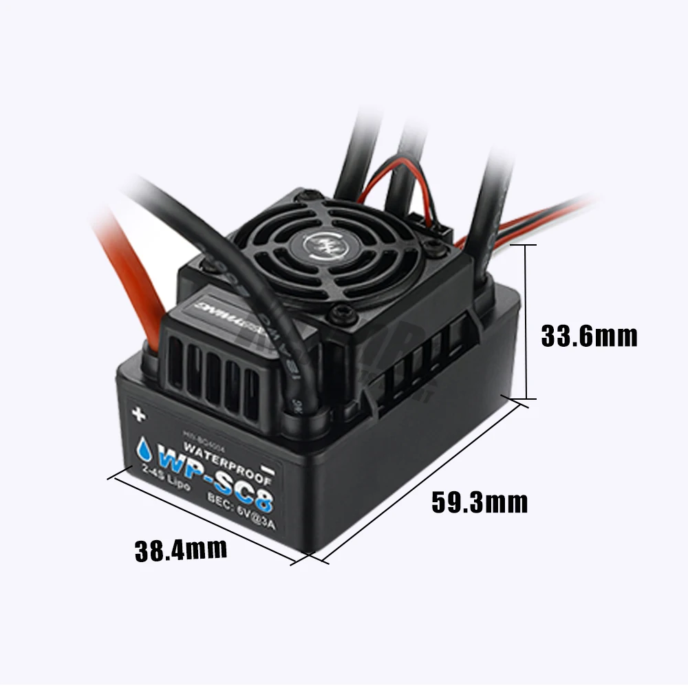 Водонепроницаемый контроллер скорости Hobbywing EZRUN WP SC8 120A бесщеточный ESC +