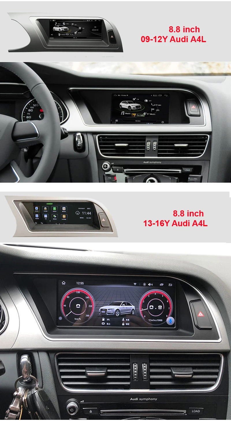 COIKA 8," Android 9,0 система автомобиля DVD Радио для Audi A4 2009- ips зеркальный экран gps Navi Carplay wifi Google BT Музыка SWC