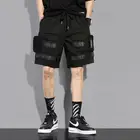 Шорты-карго мужские на липучке, летняя одежда Techwear в стиле Харадзюку, модные Джоггеры в стиле хип-хоп, Мешковатые Капри