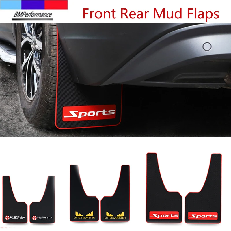 2Pcs Rubber Sport Rally Front Rear Mud Flaps Mudguards For Bmw F47 F25 F97 F26 F15 F85 F16 F86 M3 M4 M5 X3 X4 X5 X6 X2 X7 G07