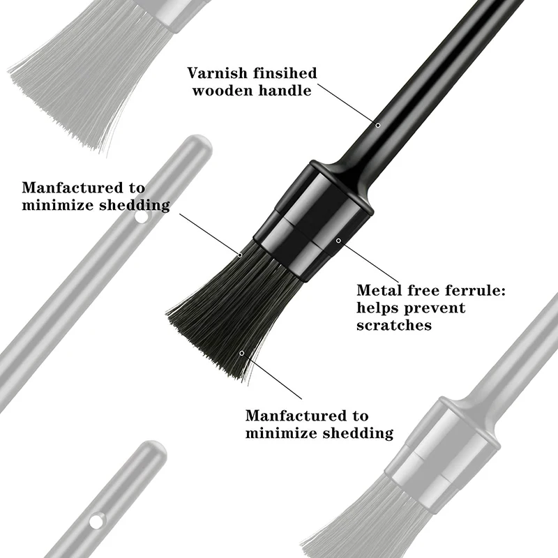 

Car Beauty Brush Car Cleaning Tool Plastic Handle for Cleaning Wheels and Rims 10Pcs