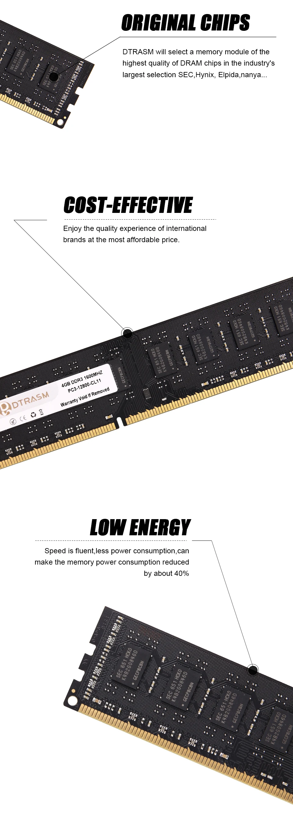 Оперативная память DDR3 4 ГБ 8 ГБ 1333 1600 МГц озу настольная память 240pin 1,5 В Dimm DDR3 ECC REG