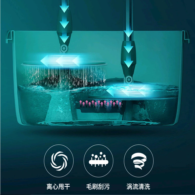 Домашняя плоская Швабра для мытья рук вращающаяся дома древесные швабры