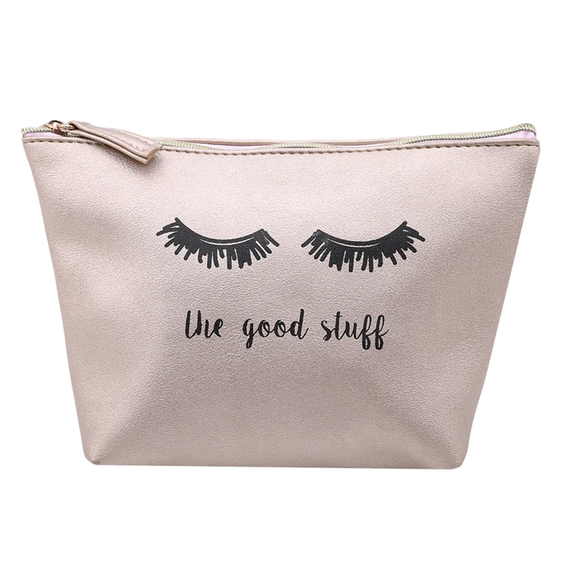 Косметичка женская с мультяшным принтом ресниц водонепроницаемый органайзер