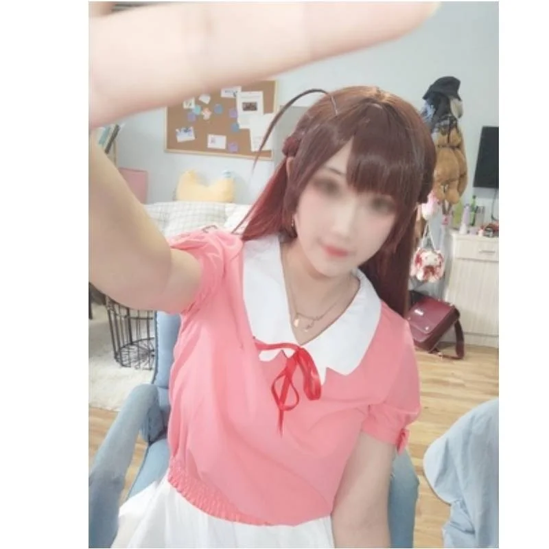 

Rent A Girlfriend Cosplay Heat Resistant Synthetic Long Brown Wig Hair+Free Wig Cap