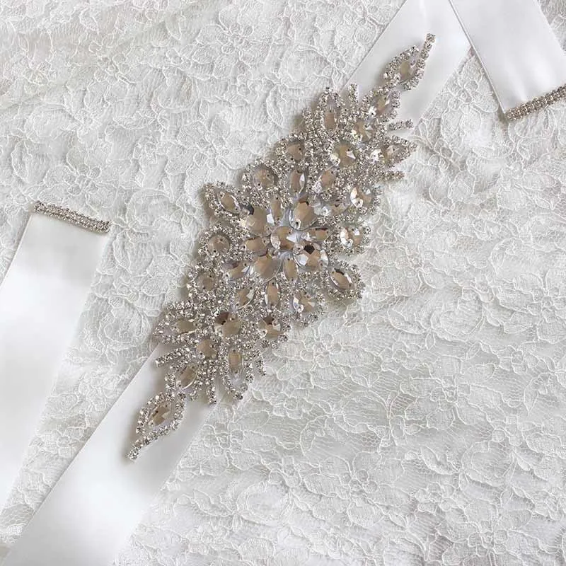 Handmade Bridal Sash Wide Belts Crystal Bridal Belt Ribbon Rhinestone Czech Stone Jewelry Dress Waistband Wedding Accessories