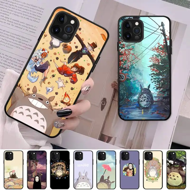 

Japan Anime Totoro Phone Case For iPhone 13 11 8 7 6 6S Plus X XS MAX 5 5S SE 2020 XR 11 pro DIY Funda