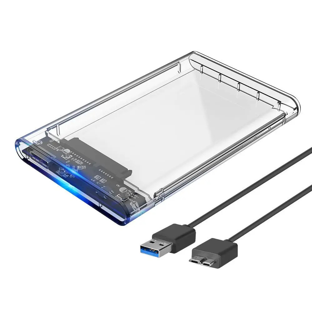 Корпус с USB3.0 на SATA3.0 футляр для внешнего жесткого диска кабелем 2 5 &quotHDD и SSD SATA