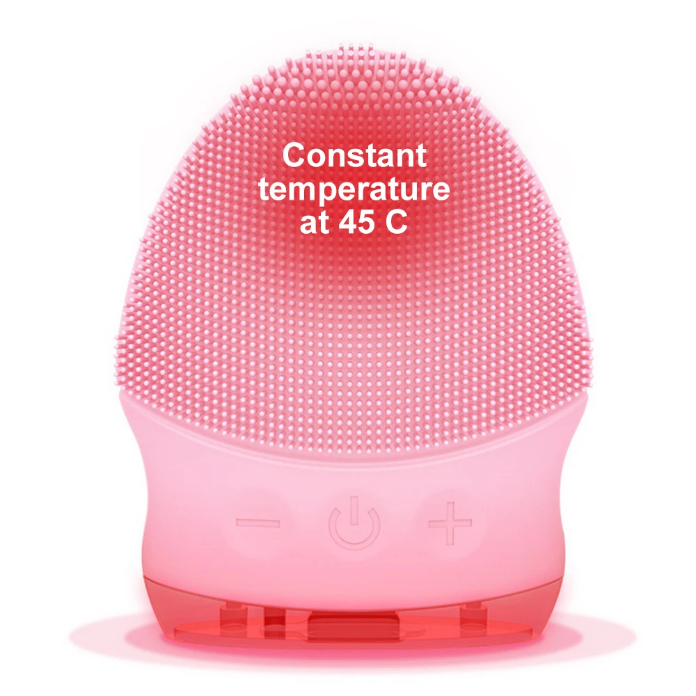 Sonic электрическая щетка для чистки лица Mijia Smart Водонепроницаемая силиконовая Массажная мойка уход за лицом очиститель перезаряжаемый дропшиппинг - Цвет: heat pink