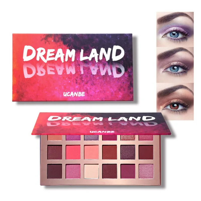 18 Color Matte Sparkle Eye Shadow Nude Eyeshadow Metallic Pigment Glow Golden Rose Shimmer Powder Bronzer Palette Cosmetics: |