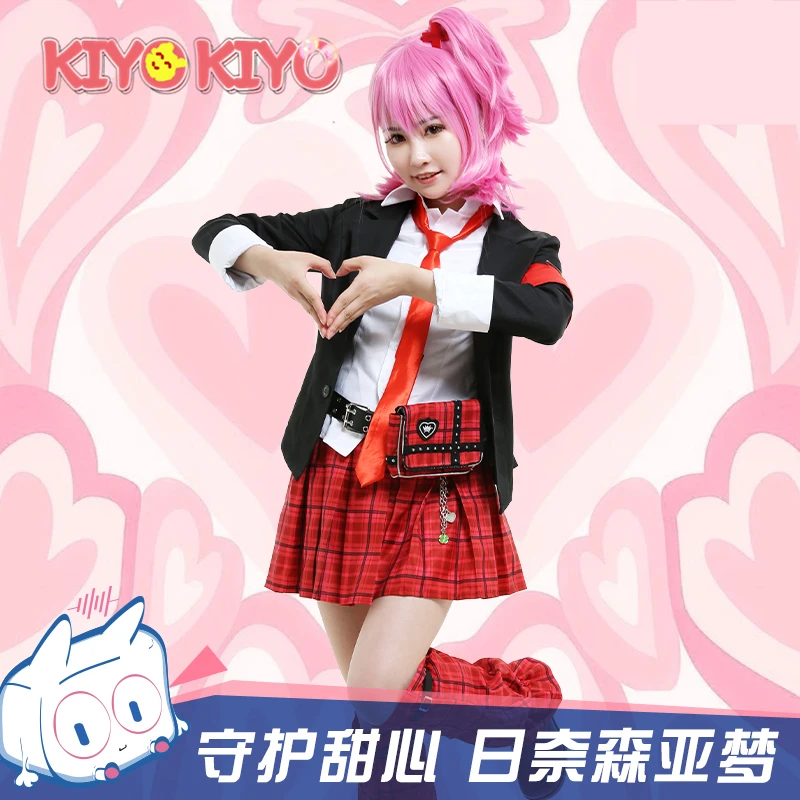 Искусственное Аниме Shugo Chara косплей s Хинамори Аму школьная форма костюм |