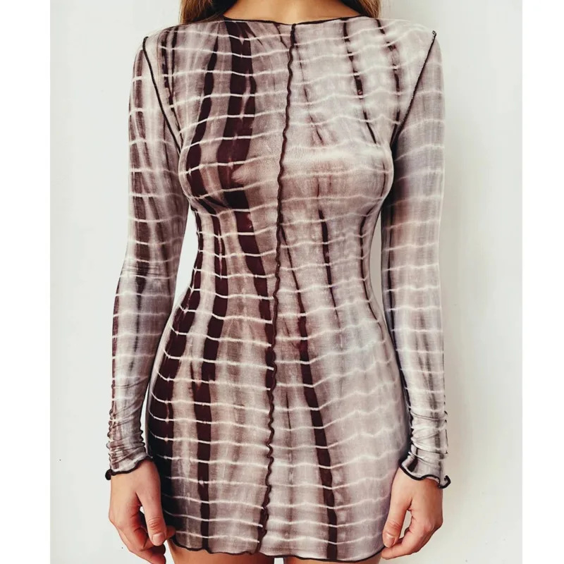 Justchicc модное осеннее платье в полоску с зигзагом облегающее мини-платье круглым