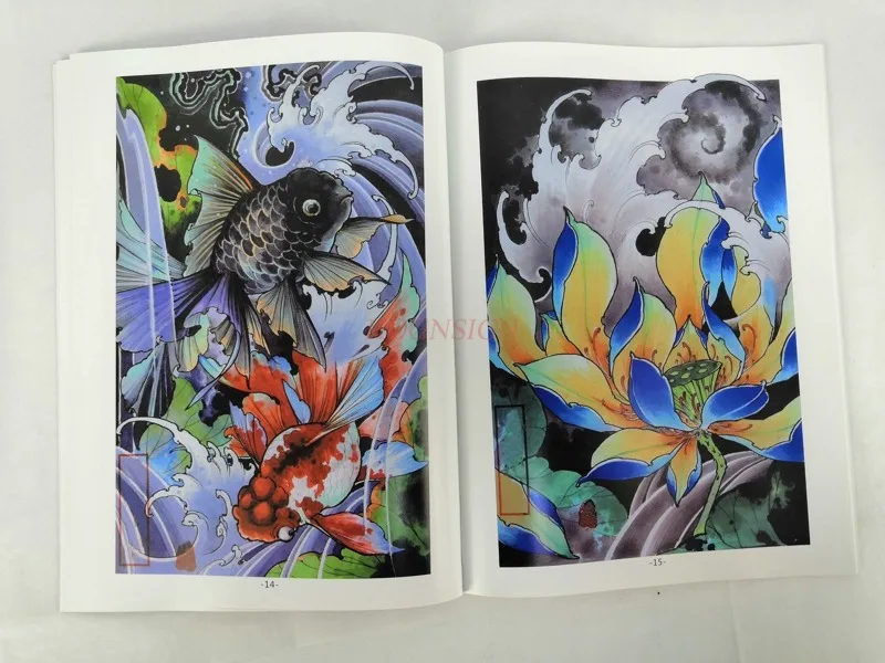 Тату книга тату-книги рукописи Атласов резные драконы Тигры черепа и цветы