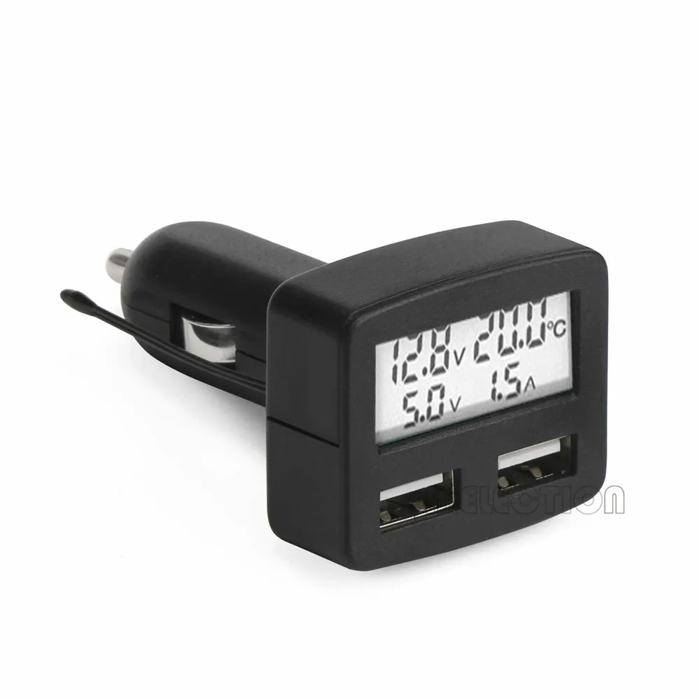 Многофункциональное автомобильное зарядное устройство 3A 5 в постоянного тока 2 USB