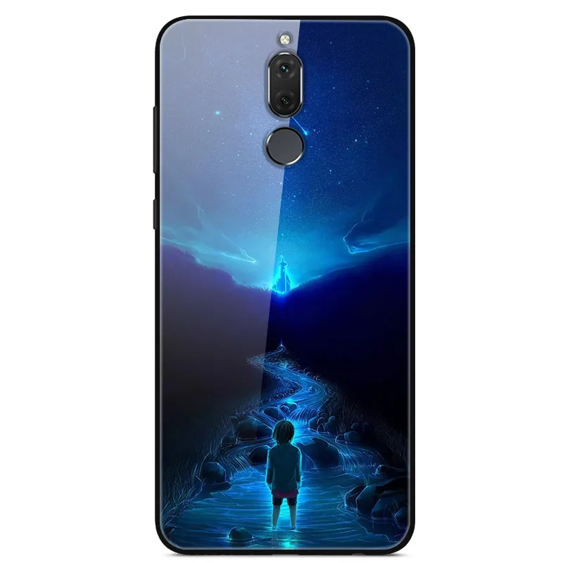Чехол для Huawei Mate 10 lite жесткий чехол с принтом на заднюю панель из закаленного
