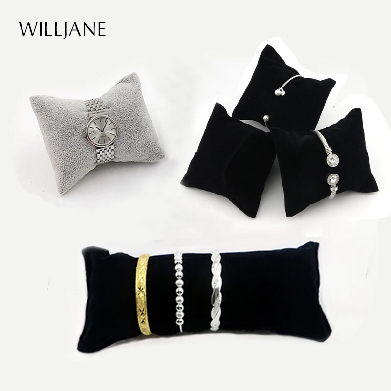 Черный/серый бархатный браслет подставка для часов упаковка органайзер браслеты