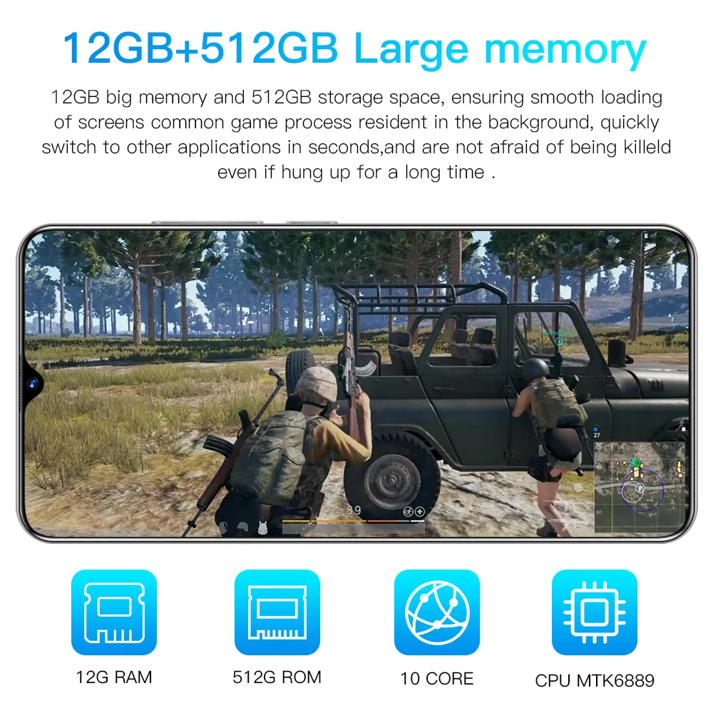 Смартфон глобальная версия Rino5 Pro + 6800 мАч 16 512 ГБ 6 7 дюйма 32 50 МП HD камера Android две SIM