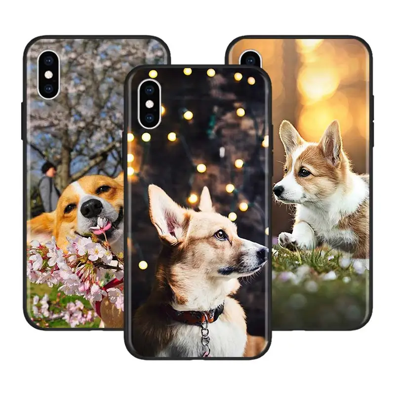 Милый чехол для Apple iPhone 11 Pro Max XS X XR 7 8 6 6S Plus 5 5S SE Черный силиконовый телефона