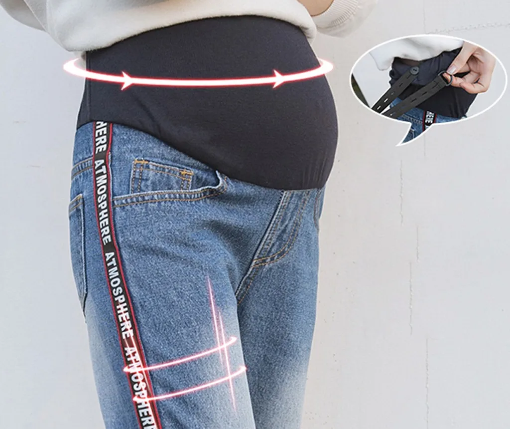 Свободные брюки SAGACE женские прямые джинсы для беременных Одежда