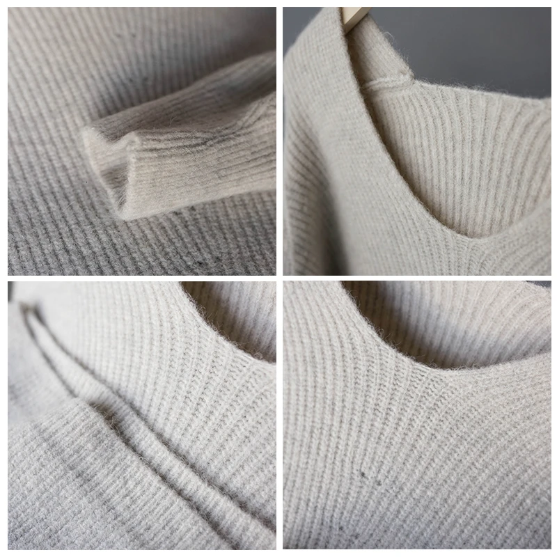 Женский вязаный свитер Lazy Wind теплый толстый розовый пуловер с v-образным вырезом