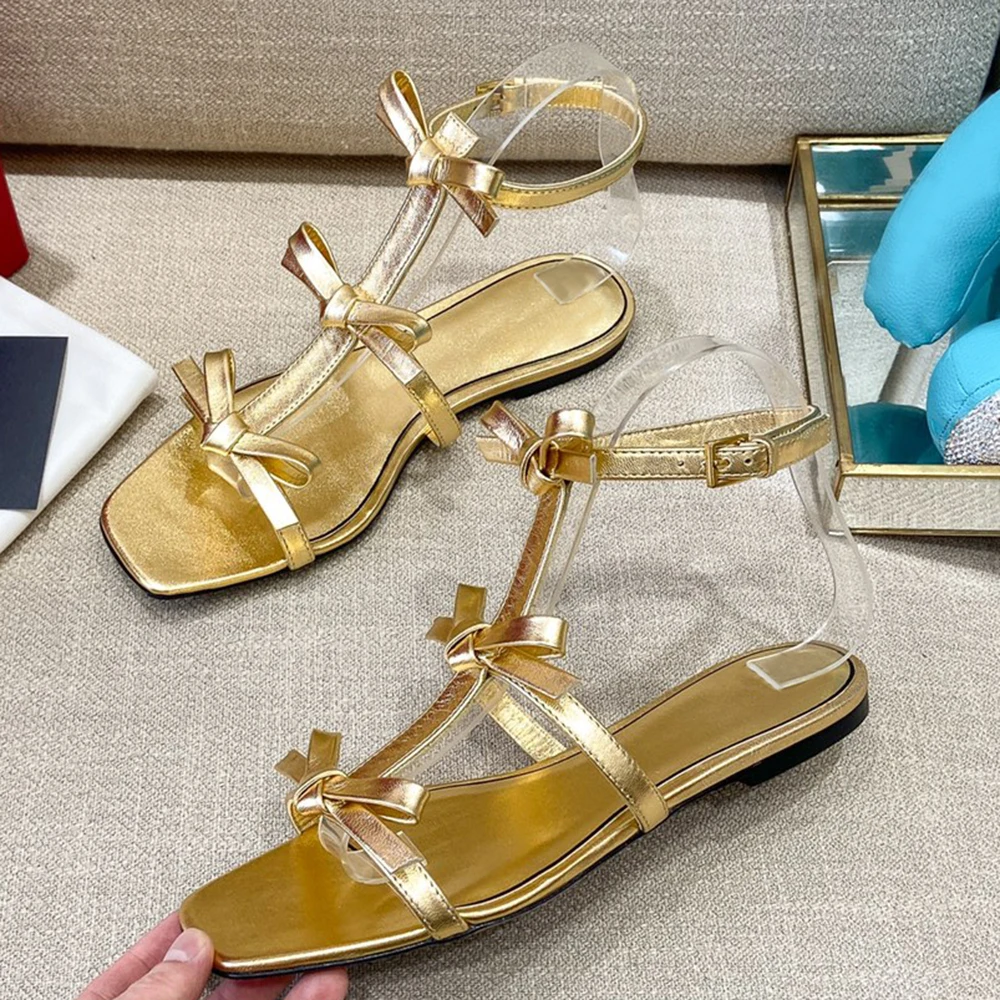 Летние тапочки для женщин новейший дизайн бант классическая женская обувь